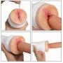 Pocket Pussy Adult Sex Toys Stroker - Silicone Male Masturbator Cup Masturbation Toys with 3D Realistic Textured Pocket Vagina Pussy for Men Real-Life Touch and Feeling, Flesh