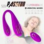 XSEXO Wireless Remote Rechargeable Mini Finger Massager, USB Waterproof U-Shaped Massager (Purple)
