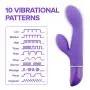 G-Spot Rabbit Vibrator with Lifelike Ridges for Women Clitoral Stimulation | Lyps Holly - Waterproof Silicone Dildo Clit Dual Stimulator with Multiple Speeds & 10 Powerful Vibration Patterns