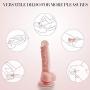 Realistic Ultra-Soft Dildo for Beginners with Flared Suction Cup Base for Hands-Free Play, PALOQUETH Flexible Dildo with Curved Shaft & Balls for Vaginal G-Spot & Anal Prostate Play 6.7"