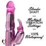 LeLuv Rabbit Vibrator Bath Time Bunny 8 Inch Waterproof Dual Motor Simple Controls Clear