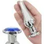 Sexysamba Tapered Butt Plug Metal Jewel Anal Trainer Woman Adult Pleasurable Sex Play Fetish Toy for Beginners Anal Starter Training,(1 Pc Medium,Blue)
