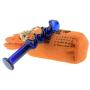 Wowlife Sex Toy, Blue Screw Thread Round Glass Dildo Crystal Penis for Couple Lover