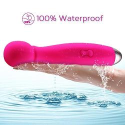 GEDoll Mini Handheld Wand Massager 9 Power Vibration, Cordless USB Rechargeable ＆ Waterproof,Back Neck Shoulder Deep Tissue Powerful Massager (Pink)