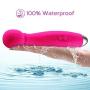 GEDoll Mini Handheld Wand Massager 9 Power Vibration, Cordless USB Rechargeable ＆ Waterproof,Back Neck Shoulder Deep Tissue Powerful Massager (Pink)