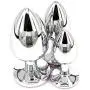 Eastern Delights 3 pcs Steel Attractive Butt Plug Anal BDSM Jewelry, 3 Size Same Color Eastern Delights 3 pcs Steel Attractive Butt Plug Anal BDSM Jewelry, 3 Size Same Color