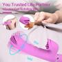 Hands Free Play Thrusting Adult Wireless Remote Control Machine Automatic Massage with Heating & Hand Free Suction Cup 10 Adjustable Telescopic Speed Realistic Silicone