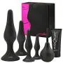 Hisionlee Sexy Toys 4PCS Anal Plug Set Medical Silicone Sensuality Anal Toys(Black) Hisionlee Sexy Toys 4PCS Anal Plug Set Medical Silicone Sensuality Anal Toys(Black)
