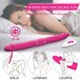 Vibrating Double-Ended Dildos with 9X9 Vibrations for Women Vaginal G-spot and Anal Play, Wireless Remote Dual Motors Rechargeable Realistic Penis Massager Adult Sex Toy for Lesbian Couples (Pink)