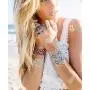 Metallic Temporary Tattoos - Over 100 Gold Silver Henna Sexy Body Tattoos for Women Teens Girls Glitter Shimmer Mandala Mehndi Designs Jewelry Tattoo Stickers (8 sheets Turquoise & Gold) Metallic Temporary Tattoos - Over 100 Gold Silver Henna Sexy Body Tattoos for Women Teens Girls Glitter Shimmer Mandala Mehndi Designs Jewelry Tattoo Stickers (8 sheets Turquoise & Gold)