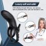 Vibrating Cock Ring with Adjustable Strap, 9 Vibration Modes Double Penis Ring with Remote Control Rechargeable Waterproof Clit Vibrator Sex Toys for Men, Women and Couples (Black)