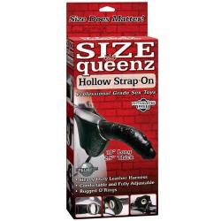 Pipedream Size Queenz Hollow Strap On, Black