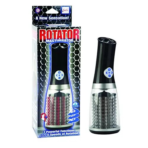 California Exotic Novelties Rotator Masturbator, Black California Exotic Novelties Rotator Masturbator, Black