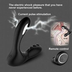 JIA-Bing Electromagnetic Pulse Men Remote Control USB Rechargeable Massage Toys Relax for Men