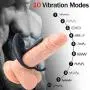 Vibrating Cock Ring with Tongue, Male Penis Ring & Waterproof and Rechargeable Clitoral Stimulator, Remote Control Sex Toy for Couple Play Vibrating Cock Ring with Tongue, Male Penis Ring & Waterproof and Rechargeable Clitoral Stimulator, Remote Control Sex Toy for Couple Play