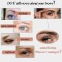 8 Sheets 4DHair-Like Authentic Eyebrows stickers,Waterproof Imitation Eyebrows Transfer Stickers,Eyebrows Tattoo Instant Eyebrow Stickers,Long Lasting Natural Eyebrow Makeup Tool for Women(Brown)