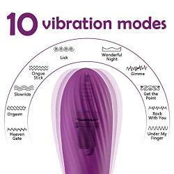 Classic Vibrator for Beginners, Fondlove Mini Vibrators with 10 Powerful Modes Waterproof G-spot Vibrator Clitoris Stimulator Rechargeable Dildos Bendable Adult Sex Toys for Women and Couple