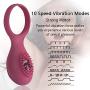 Cock Ring Vibrator Silicone Penis Ring Premium Stretchy Longer Harder Stronger Erection Sex Toy with 10 Vibration Modes Adult Toy for Male Couples