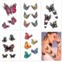 30 Sheets (120+ PCS) Butterfly Temporary Tattoos for Women Kids - Colorful Body Art 3D Fake Tattoos, Butterfly Party Favors