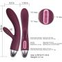 SVAKOM Lorna Touch-activated Sex Toys double heads vibrators G-Spot massagers intelligent 8 vibration (Lorna-Violet)