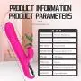 Pleasure Telescopic Cordless Sucking Dual Motor Long USB Cable Rechargeable Quiet 12 Modes Waterproof Wireless Rábbit Vǐbrǎtǒr Products Fantastic Vibrating Wand Rose Red