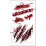 10pcs Horror Realistic Fake Bloody Wound Stitch Scar Scab Waterproof Temporary Tattoo Sticker Halloween Masquerade Prank Makeup Props (10)