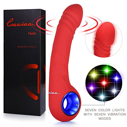Personal Massager Stick,Rechargeable Wand for Relaxation,7 Modes,Red