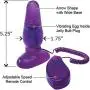 Vibrating Jelly Butt Plug (Purple) Vibrating Jelly Butt Plug (Purple)