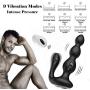 Male Prostate Massager with Testes Stimulation, 9 Speed Vibrating Anal Butt Plug Dual Motors G-spot Vibrator & Anal Stimulator Wireless Remote Anus Sex Toy for Men, Woman & Couples