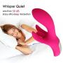 Fun-Mates Vibrating G Spot Clitoral Massager for Women and Couples Rechargeable Powerful Vibrating Rabbit Ear Female Masturbation with 4 Motors