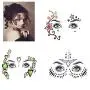 Pinkiou Facial Art Stickers Women Face Eye Temporary Tattoo Festival Waterproof Stickers (6 pieces) Pinkiou Facial Art Stickers Women Face Eye Temporary Tattoo Festival Waterproof Stickers (6 pieces)