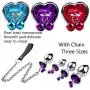 Sunnylela Metal Amal Plug with Traction Chain Rhinestone-Heart-Shaped Adult Health Six-Toys for Couple Beginner Sunnylela Metal Amal Plug with Traction Chain Rhinestone-Heart-Shaped Adult Health Six-Toys for Couple Beginner