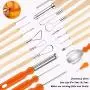 OOWOLF Halloween Pumpkin Carving Kit, 13 Pcs Halloween Sculpting Tools with 3 set Theme Fake Tattoo Noctilucous Body Stickers Halloween Party Decorations (Storage Case Included) OOWOLF Halloween Pumpkin Carving Kit, 13 Pcs Halloween Sculpting Tools with 3 set Theme Fake Tattoo Noctilucous Body Stickers Halloween Party Decorations (Storage Case Included)