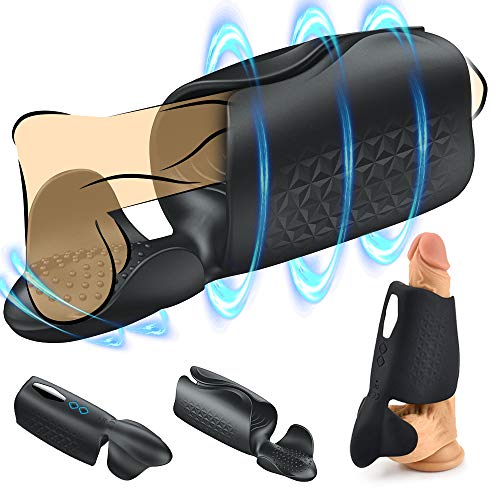 Penis Training Tool Male Masturbator, Treediride Handheld Liquid Silicone Vibrating Masturbation Toys 10 Modes Waterproof Penis Stimulator for Prolonging Sexual Endurance