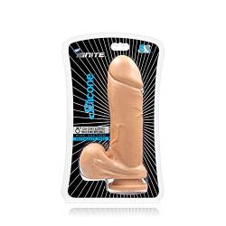 Thick Dong Balls and Amp Suction Cup Silicone Dildo, 8 Inch