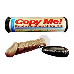 Copy Me! Penis Casting Ultra Kit with Waterproof Remote Control Vibrator, Suction Cup, Dark Skin Tone