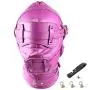 Leather Bondage Gimp Mask Hood, Full Face Blindfold Mask Hood Lockable & Dildo Penis Mouth Gag Breathable Restraint Head Hood, for Unisex Adults Couples, BDSM/LGBT Fetish Hood Leather Bondage Gimp Mask Hood, Full Face Blindfold Mask Hood Lockable & Dildo Penis Mouth Gag Breathable Restraint Head Hood, for Unisex Adults Couples, BDSM/LGBT Fetish Hood
