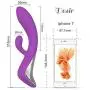 Désir | Triple Pleasure Magic Wand Massager | Wireless and Waterproof | Powerful Rabbit Design for Woman (Violet)