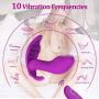 Portable Vibrate Toy Mini Wearable Massager Vibrating Wand 10 Powerful Vibration Wireless Remote Control USB Rechargeable Silicone Electric Massage Cushion for Tight Exercise Muscle Relax