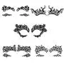 Bilbal 5 Pairs Temporary Eye Tattoo Stickers, Drama Fabric Black Lace Makeup Eye Liner Stickers for Photo Studio Masquerade Christmas Party Ball T-show, Reusable Eye Shadow Stickers Bilbal 5 Pairs Temporary Eye Tattoo Stickers, Drama Fabric Black Lace Makeup Eye Liner Stickers for Photo Studio Masquerade Christmas Party Ball T-show, Reusable Eye Shadow Stickers