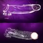 Couple Membrum Penis Case Cover Dick Overstriking Erection Ipsism Sexual Intrest Stick Wand Fun Rod Sleeve Clear