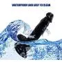 MXD 8.26inch Womens Massage Wànd Soft and Comfortable Flexible Silicone with Sucking Vibrǎtor Waterproof Easy to Clean T-Shirt