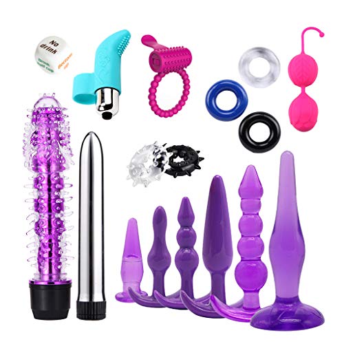 ❤ Women Men Vibrantor Kit Amal Plug Adult Six Toy Massage Tools Finger Massage Amus Washer