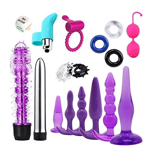 ❤ Women Men Vibrantor Kit Amal Plug Adult Six Toy Massage Tools Finger Massage Amus Washer