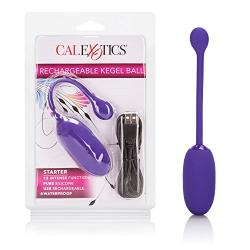 CalExotics Rechargeable Kegel Ball - Vibrating Ben Wa Ball Weight - Pelvic Floor Exercises - Adult Sex Toys for Couples - Starter - Purple