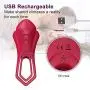 Vibrating Cock Ring for Couples, Double Ring Remote Control Penis Ring Vibrator with 9 Vibration Modes, Alona Rechargeable Vibrating Penis Enhancer Ring Vibrator (Red) Vibrating Cock Ring for Couples, Double Ring Remote Control Penis Ring Vibrator with 9 Vibration Modes, Alona Rechargeable Vibrating Penis Enhancer Ring Vibrator (Red)
