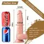 9 Inch Realistic Dildo, Body-Safe Material Lifelike Huge Penis with Strong Suction Cup for Hands-free Play, Flexible Cock with Curved Shaft and Balls for Vaginal G-spot and Anal Play 9 Inch Realistic Dildo, Body-Safe Material Lifelike Huge Penis with Strong Suction Cup for Hands-free Play, Flexible Cock with Curved Shaft and Balls for Vaginal G-spot and Anal Play