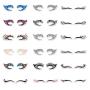 Temporary Eye Tattoo, ETEREAUTY 18 Pairs Eye Tattoo Stickers with Waterproof Eyeshadow and Eyeliner Designs
