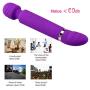 Padgene Waterproof Dual Vibrators Rechargeable Wireless Therapeutic Handheld Wand Massager for Muscle Aches & Sports Recovery (Purple)