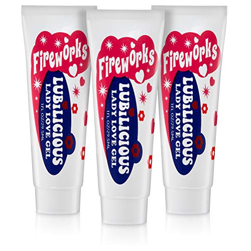 Lubilicious Fireworks Lady Love Gel | Enhances Female Arousal & Libido | Heightened Orgasm | Natural Stimulation for Maximum Climax | Personal Lubricant | Warming & Cooling 1 oz (3)